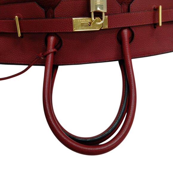 4295620BA (X6) Hermes Shoulder Bag Birkin Red Taurillon Clemence - Picture 6 of 13